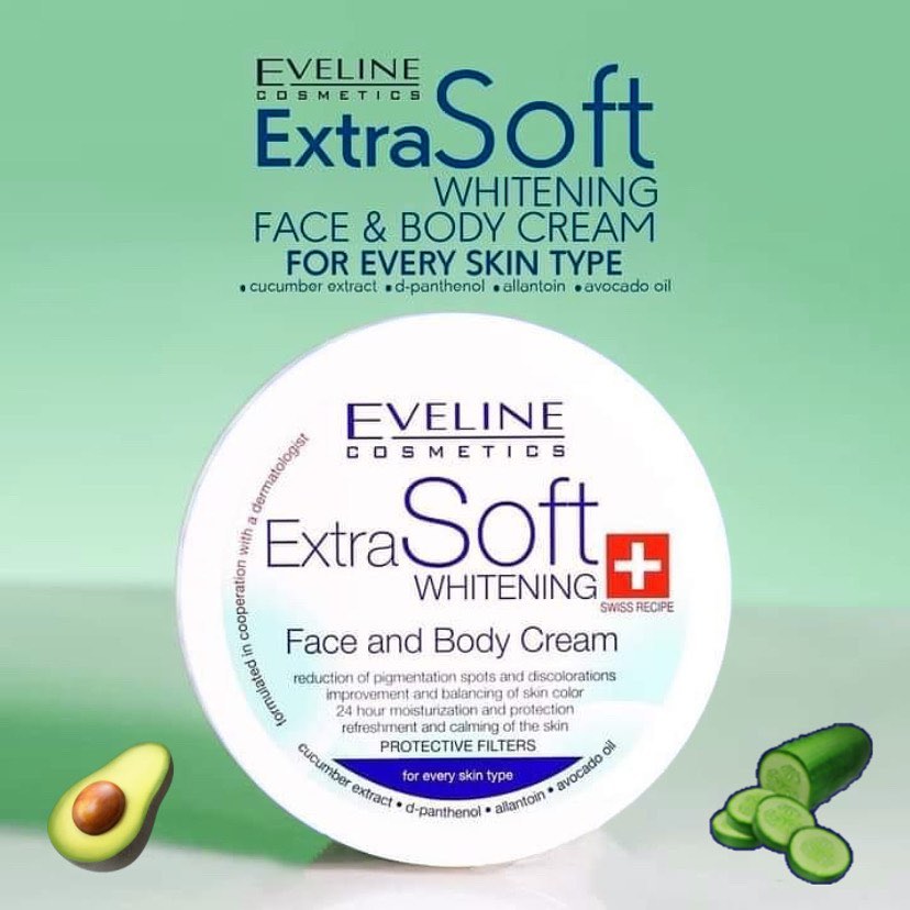 EVELINE Extra Soft Whitening Face & Body Moisturising Cream