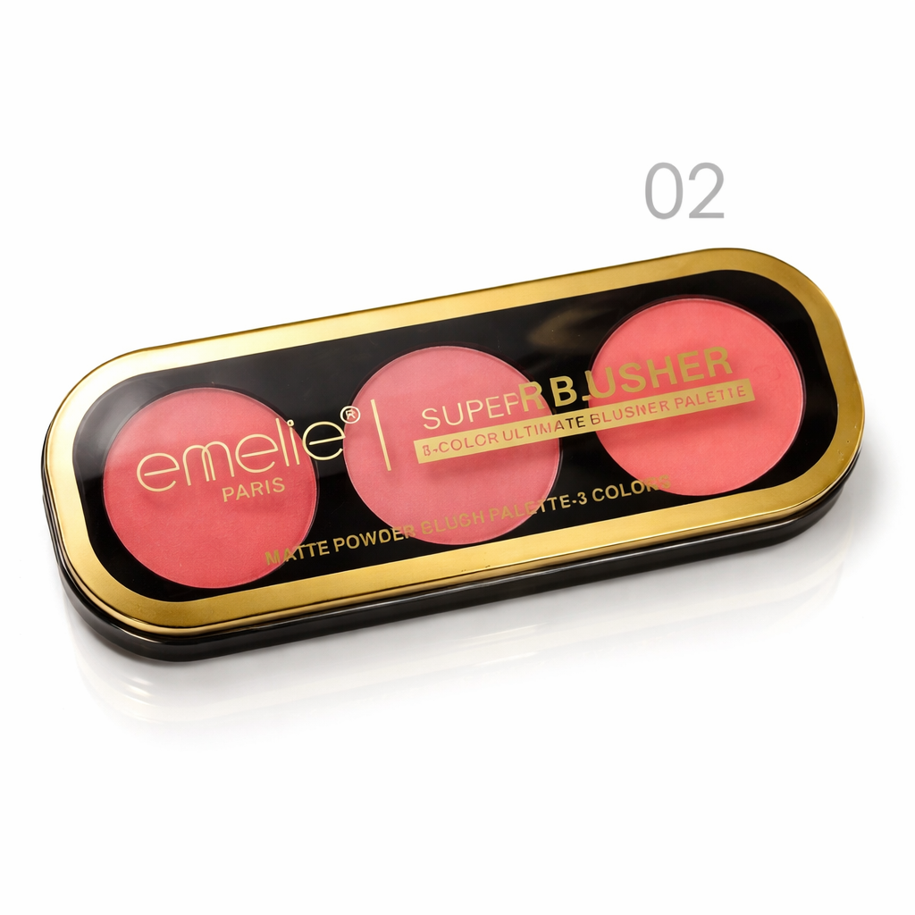 EMELIE 3 COLOR SUPER BLUSHER PALLETE