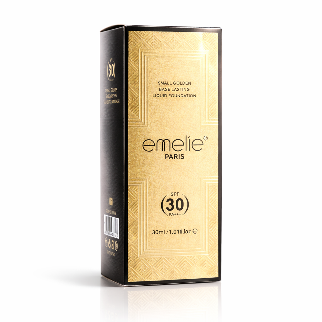 EMELIE SMALL GOLD SPF30 LIQUID FOUNDATION