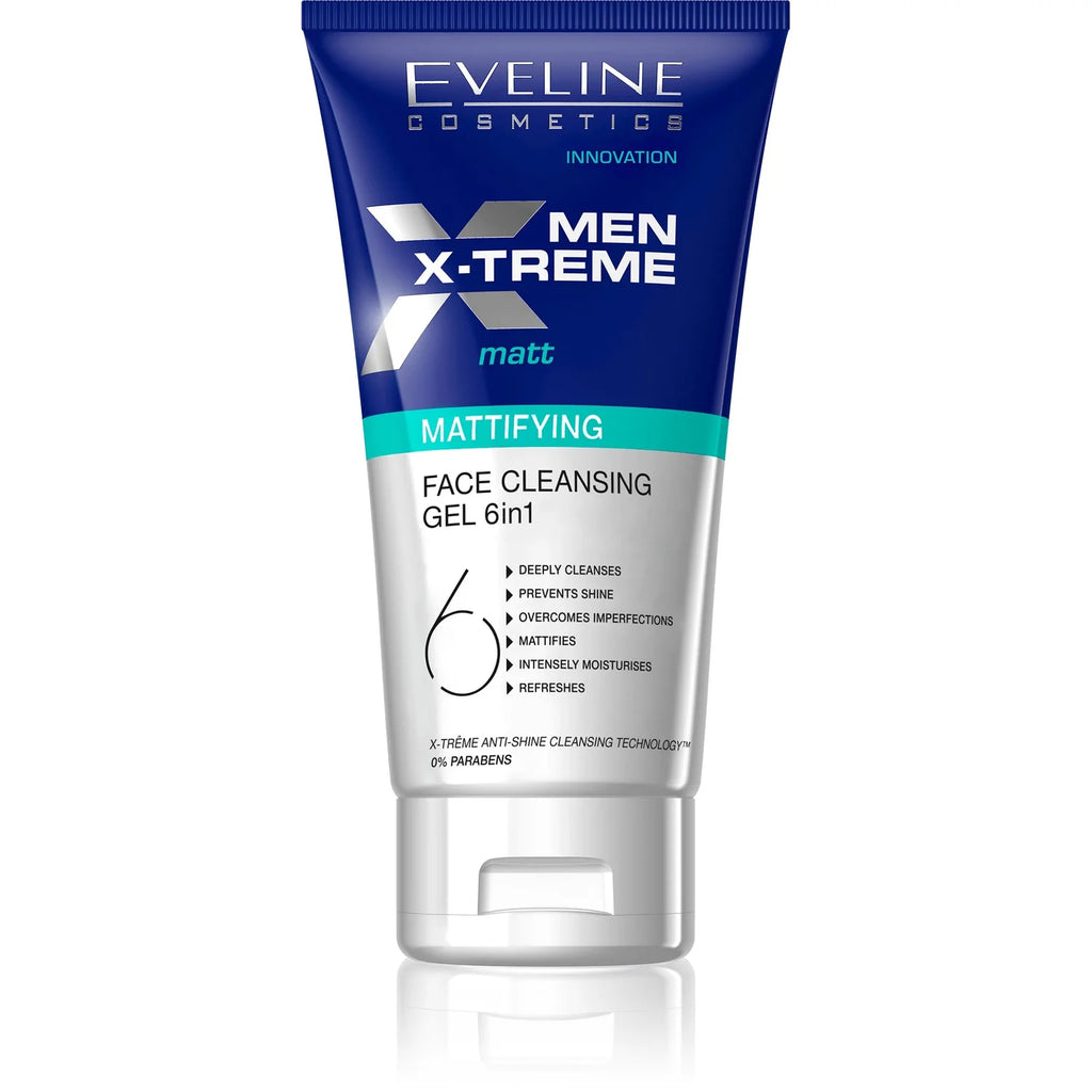 EVELINE Men X-treme Mattifying Face wash cleansing  Gel 6 in 1 150ML
