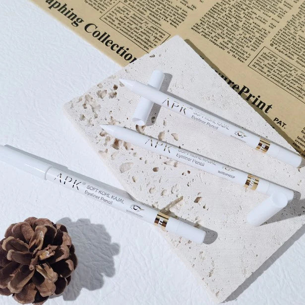 Sale APK Pure White Waterproof Soft Kohl Kajal Eyeliner Pencil