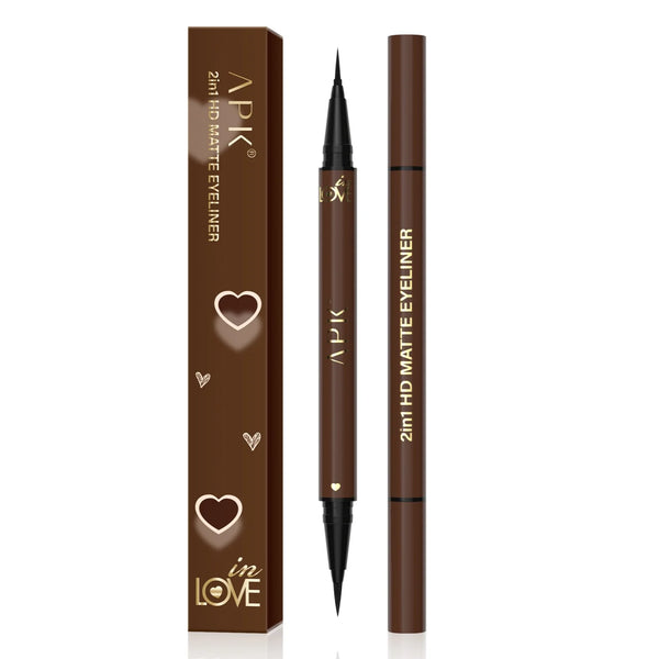 APK 2in1 HD Matte Eyeliner Black Waterproof
