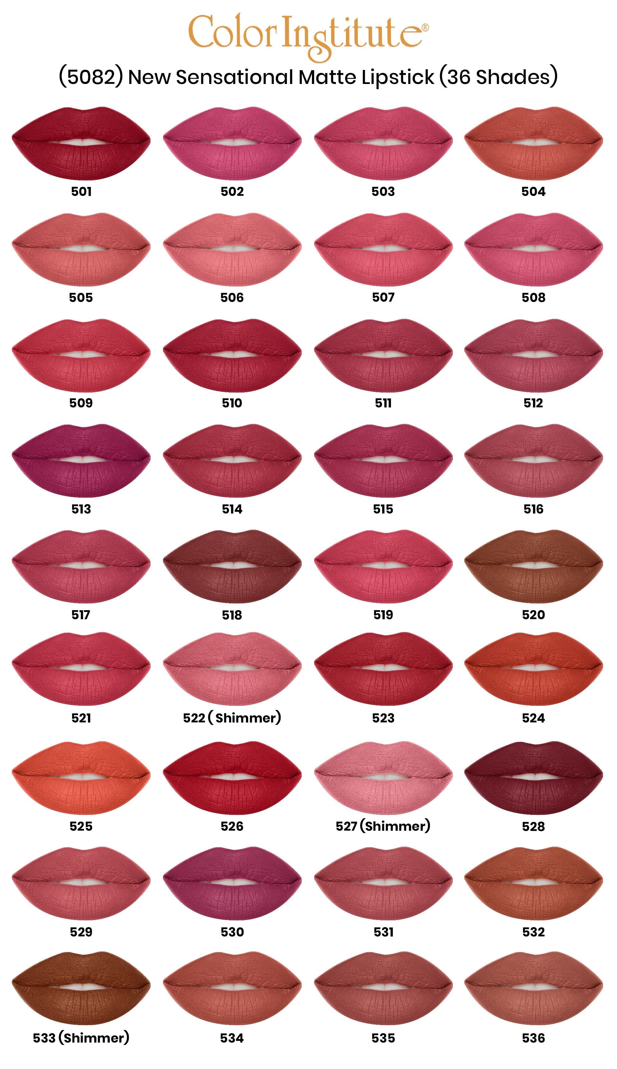 Color Institute New Sensational Matte Lipstick