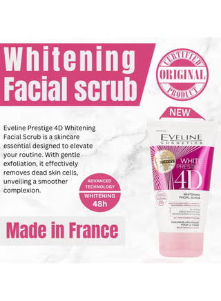 Eveline White Prestige 4D Whitening Facial Scrub-150ML